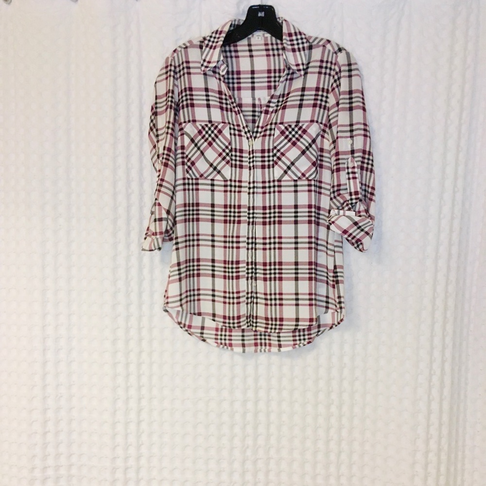 Burgundy/Black Plaid Portifino Shirt